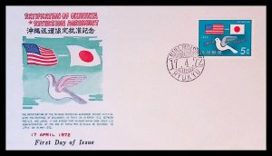 Ryukyu Islands Ratification of Okinawa - Reversion Agreement (1972) FDC