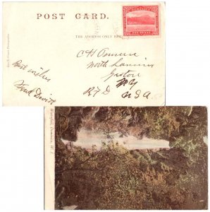 Dominica 1d Roseau, Capital of Dominica c1905 Dominica PPC (Waterfall, Domini...