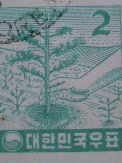 ​KOREA-1957 SC#249 PLANTING TREE USED STAMP VERY FINE WE SHIP TO WORLD WIDE