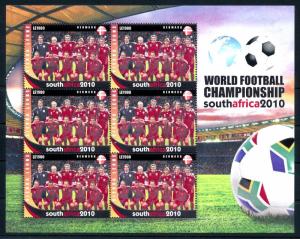 [95396] Sierra Leone 2010 World Cup Football South Africa Denmark Sheet MNH