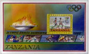 Tanzania 1992 Barcelona Olympic Games original artwork fo...