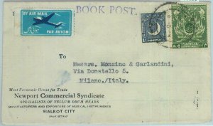 86180 - PAKISTAN - POSTAL HISTORY -  BOOK POST Airmail Cover  to ITALY 1955 