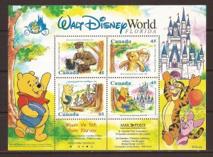 1996 Canada - Sc 1621b - MNH VF - Mini Sheet - Winnie the Pooh