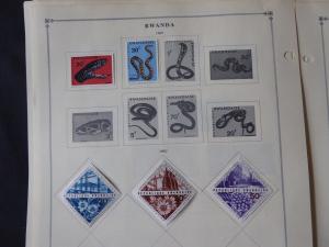 Rwanda 1962-1980  Mint/Used Stamp Collection on Scott Int Alb Pgs