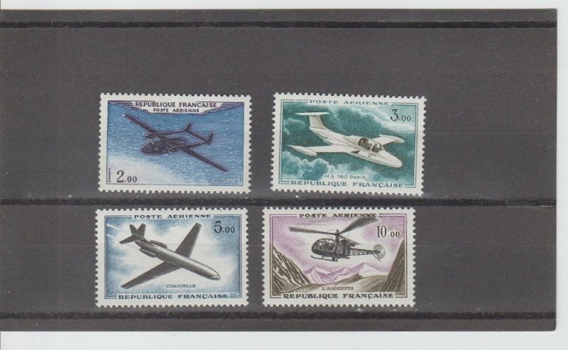 France  Scott#  C37-C40  MNH  (1960 Aircraft)
