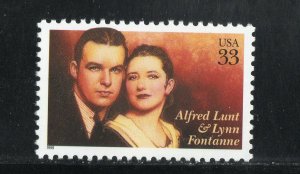 3287 * LUNT & FONTANNE  *  U.S. Postage Stamp  MNH