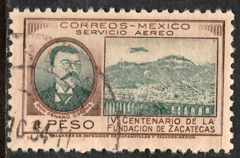 MEXICO C164, $1P 400th Anniversary of Zacatecas. Used. VF. (883)