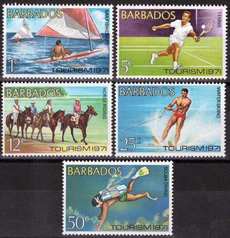 Barbados MNH 357-61 Tourism 1971
