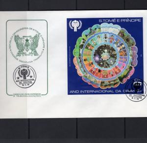 Sao Tome and Principe 1979 Sc#517 International Year of the Child (ICY) SS FDC