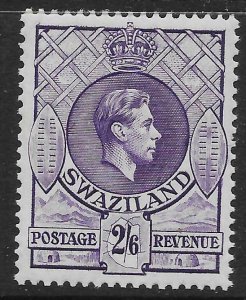 SWAZILAND SG36 1938 2/6 BRIGHT VIOLET p13½x13 MTD MINT 