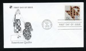 US 1745 American Folk Art - Quilts UA Readers Digest FDC