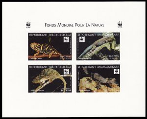 Madagascar WWF Geckos and Chameleons De-Luxe Sheet Combo ERROR 1999 MNH