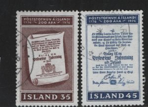 ICELAND   493-494 USED  SET