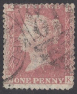 Great Britain Sc# 33 (Plate 213) Used (b) 1864 1p rose red Queen Victoria