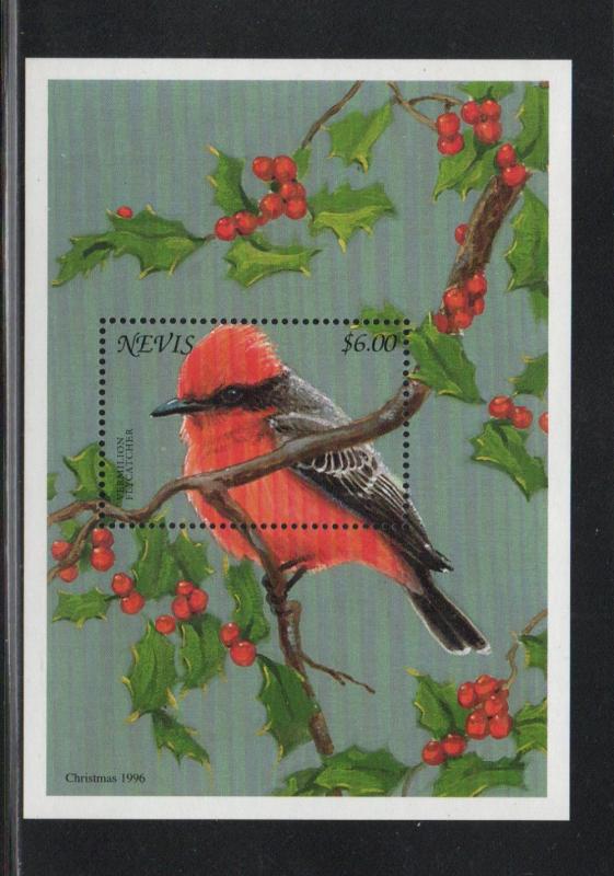 Nevis Sc 993-3 1986 birds Santa stamp sheets mint NH