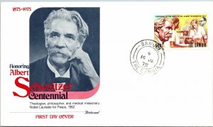 1975 Gambia - Honoring A. Schweitzer - Nobel Laureate for Peace FDC - F11369