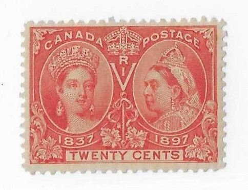 Canada Sc #59 20c Jubilee deep orange OG VF