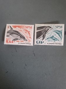 Stamps St Pierre & Miquelon Scott #806-7 never  hinged