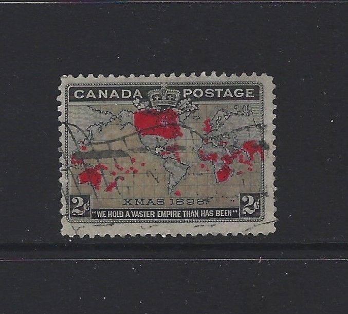 CANADA - #85 - 2c IMPERIAL PENNY POSTAGE XMAS MUDDY WATERS WITH FLAG CANCEL