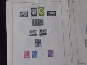 Luxemburg 1874-1966 Stamp Collection on Scott International Stamp Album pages