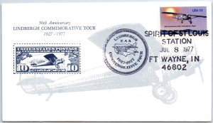 US SPECIAL EVENT COVER LINDBERGH'S GOODWILL TOUR OF THE U.S. FORT WAYNE 1977-B