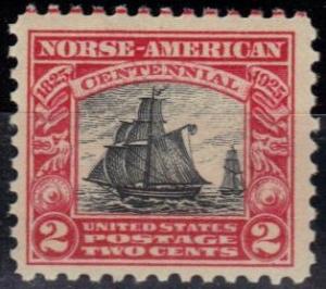 #620, Single. \Restaurationen-Sloop\ 2 cent. MNH (2)