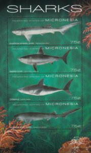 US 948 Trust Territories Micronesia NH VF Sharks Sheet