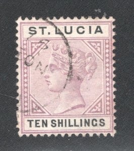 St. Lucia, Scott #39   VF, Used, Queen Victoria, CV $175.00 ...... 6010024