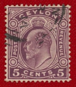 CEYLON Sc 197 VF/USED - 1908 5c King Edward VII - No faults - See Desc