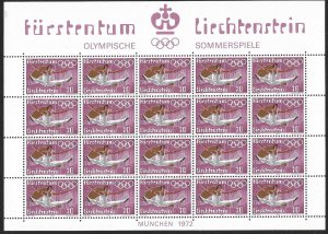 LIECHTENSTEIN (80) All different Sheets of stamps ALL Mint Never Hinged