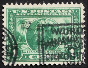 U.S. Used #397 1c Pan Pacific, Superb. Scarce Double Expo Cancel. A Gem!