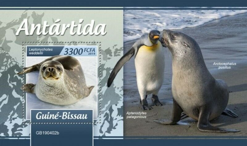 Guinea-Bissau - 2019 Antarctica Birds & Mammals - Stamp Souvenir Sheet GB190402b