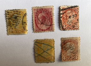 Canada Queen Victoria x 5