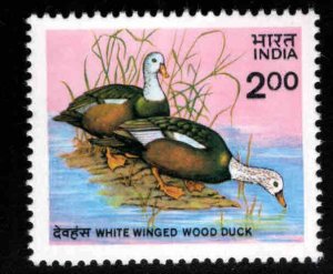 India Scott 1088 MNH** White Winged Wood Duck stamp