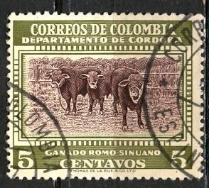 Colombia; 1956: Sc. # 648: Used Single Stamp