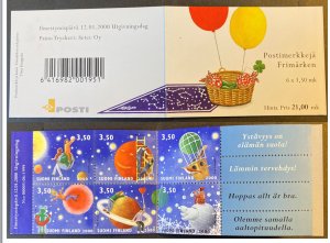 Finland 2000 stamp booklet friendship children balloons mnh 