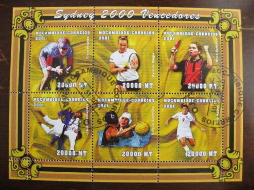 Sydney 2000 Olympics 11 used souvenir sheets Mozambique Sc 1423-33 