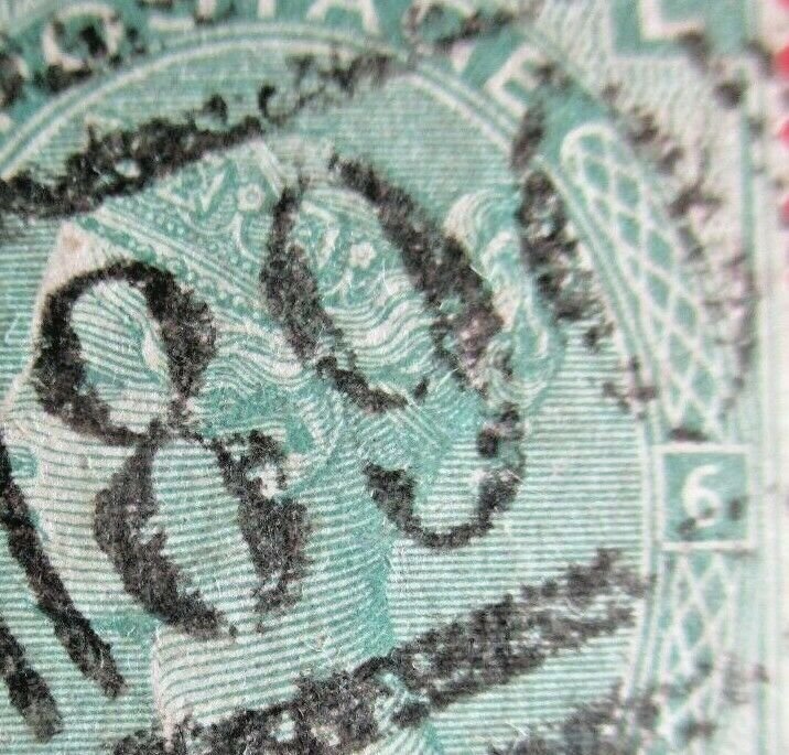 SG117 1/- Green Plate 6 1871 Windsor 890 Duplex Used Victoria Surface Printed GB