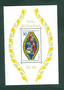 Germany. Berlin 1976.  Souvenir Sheet Christmas. Window,Church. Sc# PNB132