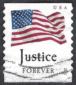 United States #4633-36 Forever (4x45¢) Flag (2012). Four coil singles. Used.