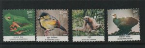 India 2012 Endemic Species BIODIVERSITY HOTSPOTS 4v mint SG2892-6