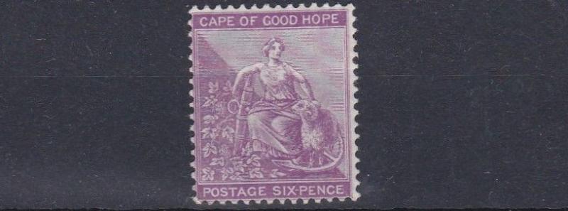 CAPE OF GOOD HOPE  1884 - 90    S G 52B    6D  BRIGHT MAUVE   MH