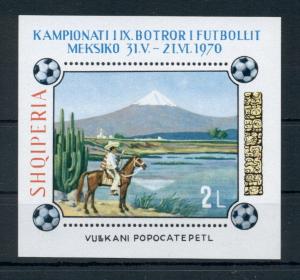 Footbal Soccer Mexico Art Paintings Albania MNH stamp sheet imperforated