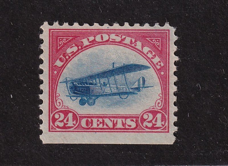 1923 AIRMAIL 24c Sc C3 MNH FVF OG single stamp Curtiss Jenny fault (SET