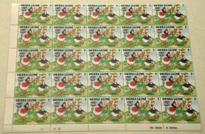 6 Sierra Leone DISNEY DONALD Topical Stamps Postage Blocks Sheets Collection MNH