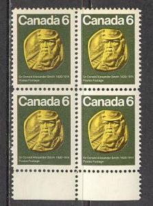 CANADA Sc# 531 MNH FVF 4Block Sir Donald Alexander Smith