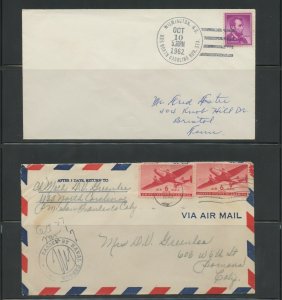 US USS NORTH CAROLINA LOT OF 4  DIFFERENT COVERS 1943-1962 AS SHOWN (27)