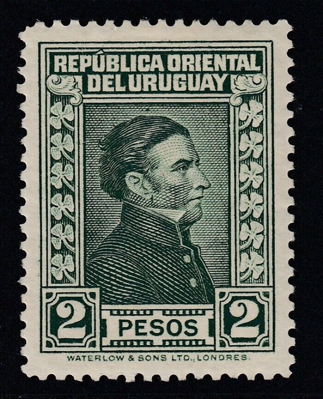 Uruguay 1929-33 2p Dark Green Artigas VLM Mint. Scott 376