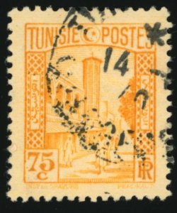 TUNISIA Sc 133 XF/USED - 1931 - 75c - Mosque, Tunis - Great centering-no faults