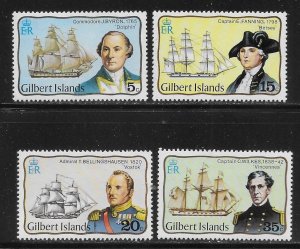 Gilbert Islands 296-299 Explorers set MNH 2022 Scott c.v. $2.75